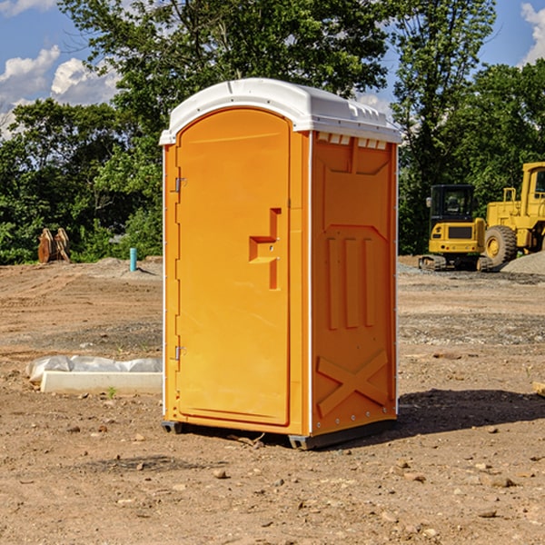 how often are the porta potties cleaned and serviced during a rental period in Wilton